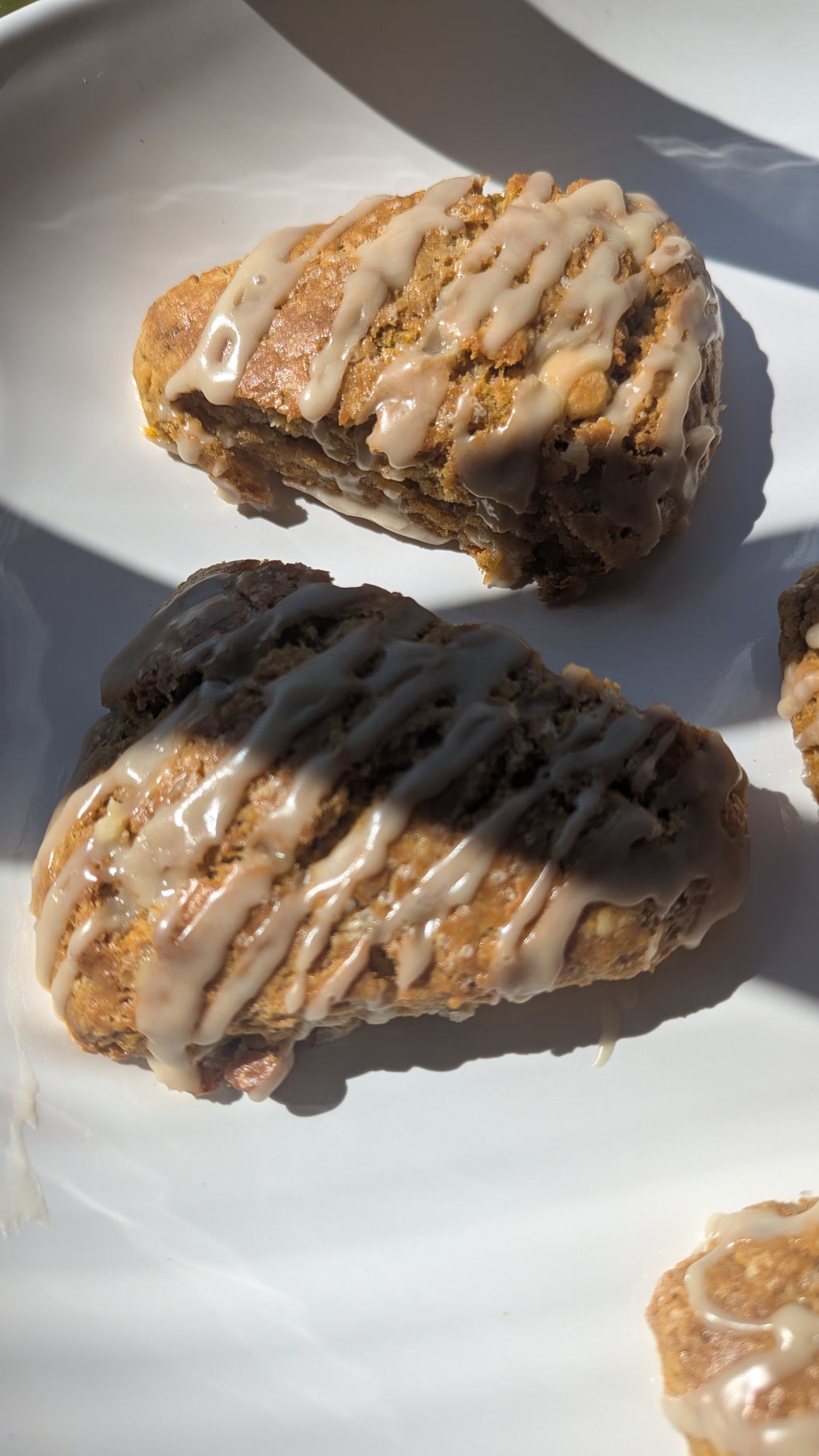 Pumpkin Scones with Maple Glaze