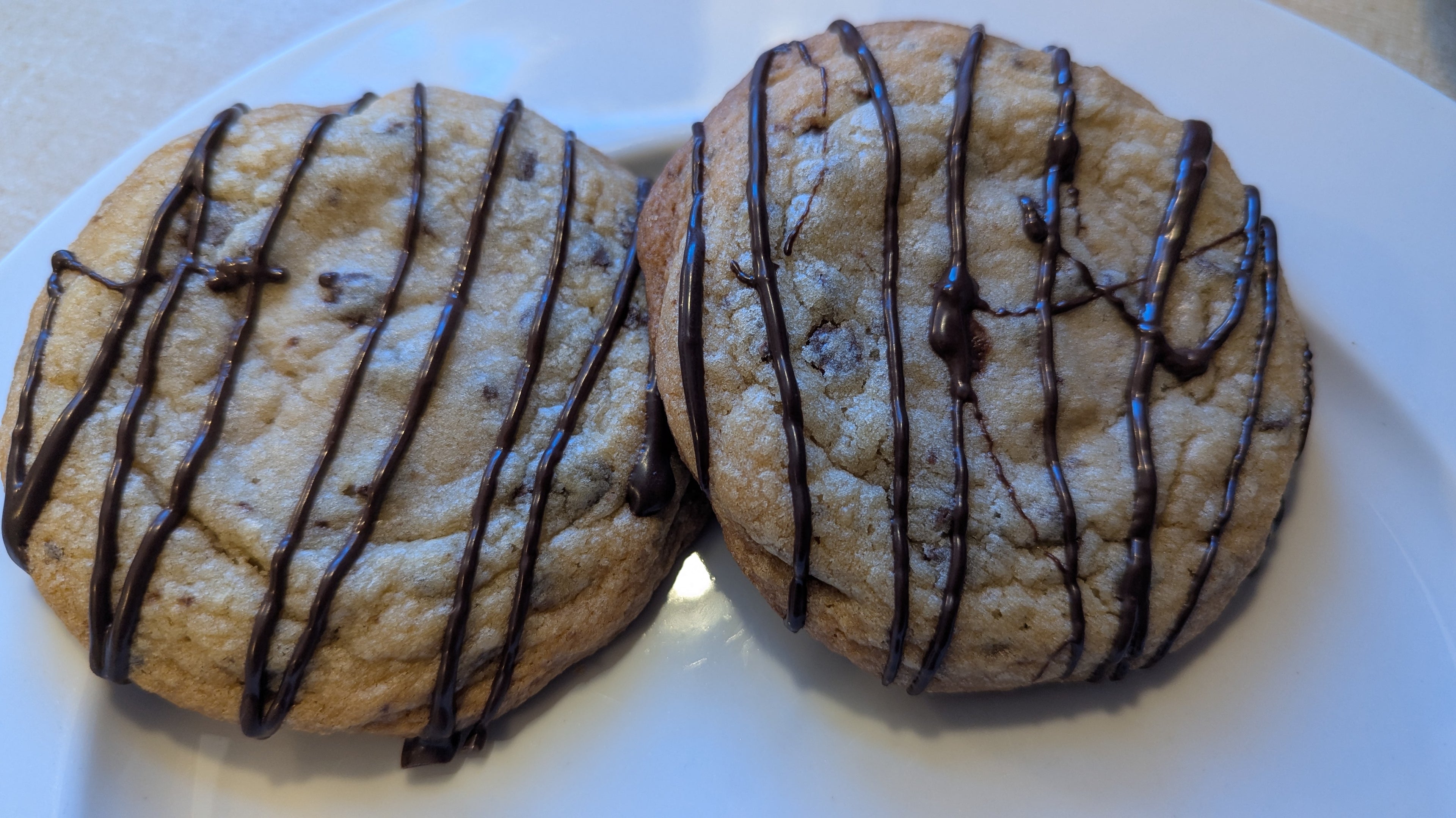 Chocolate chip drizzle