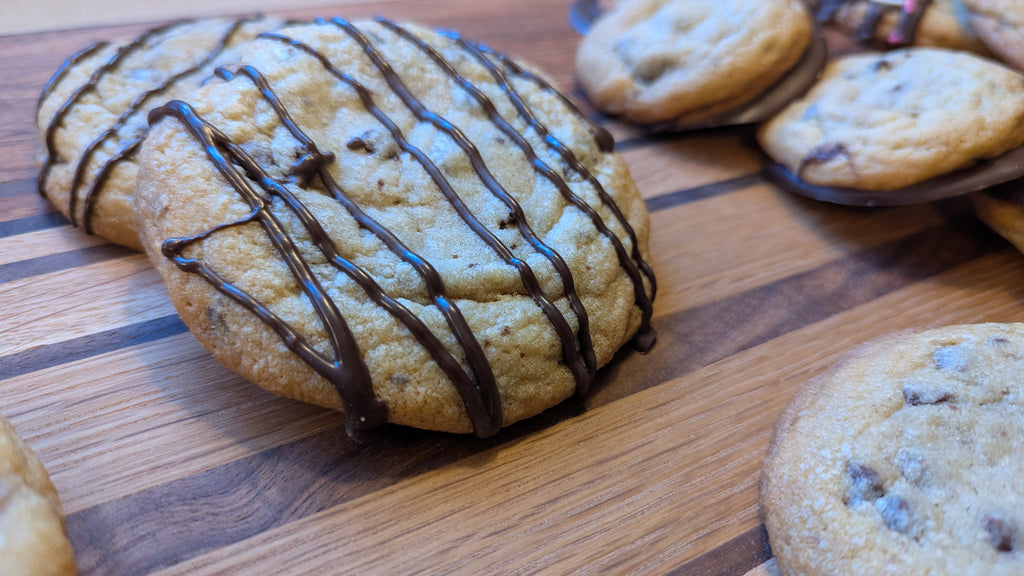 Chocolate chip drizzle