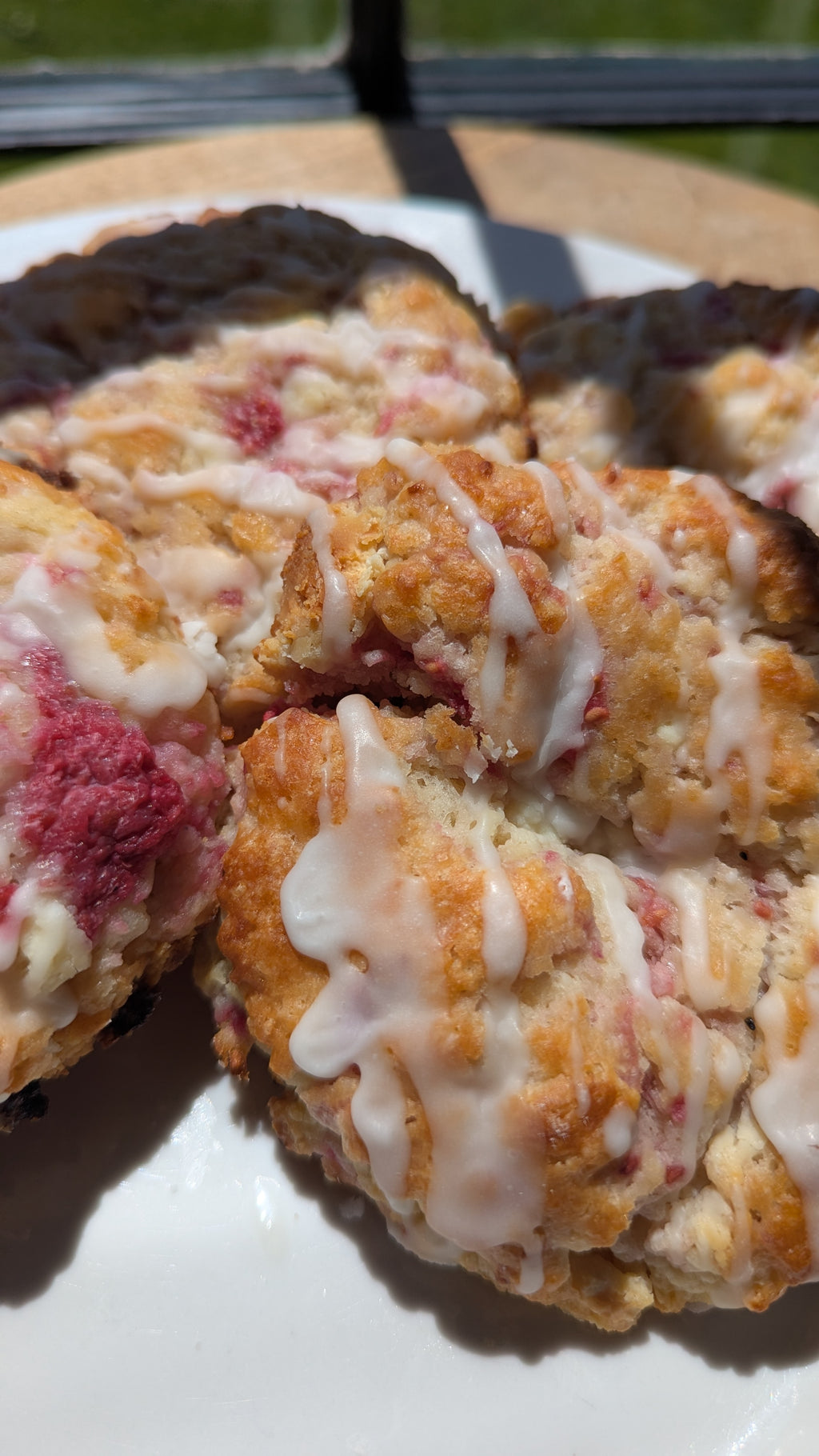 Raspberry White Chocolate Scones