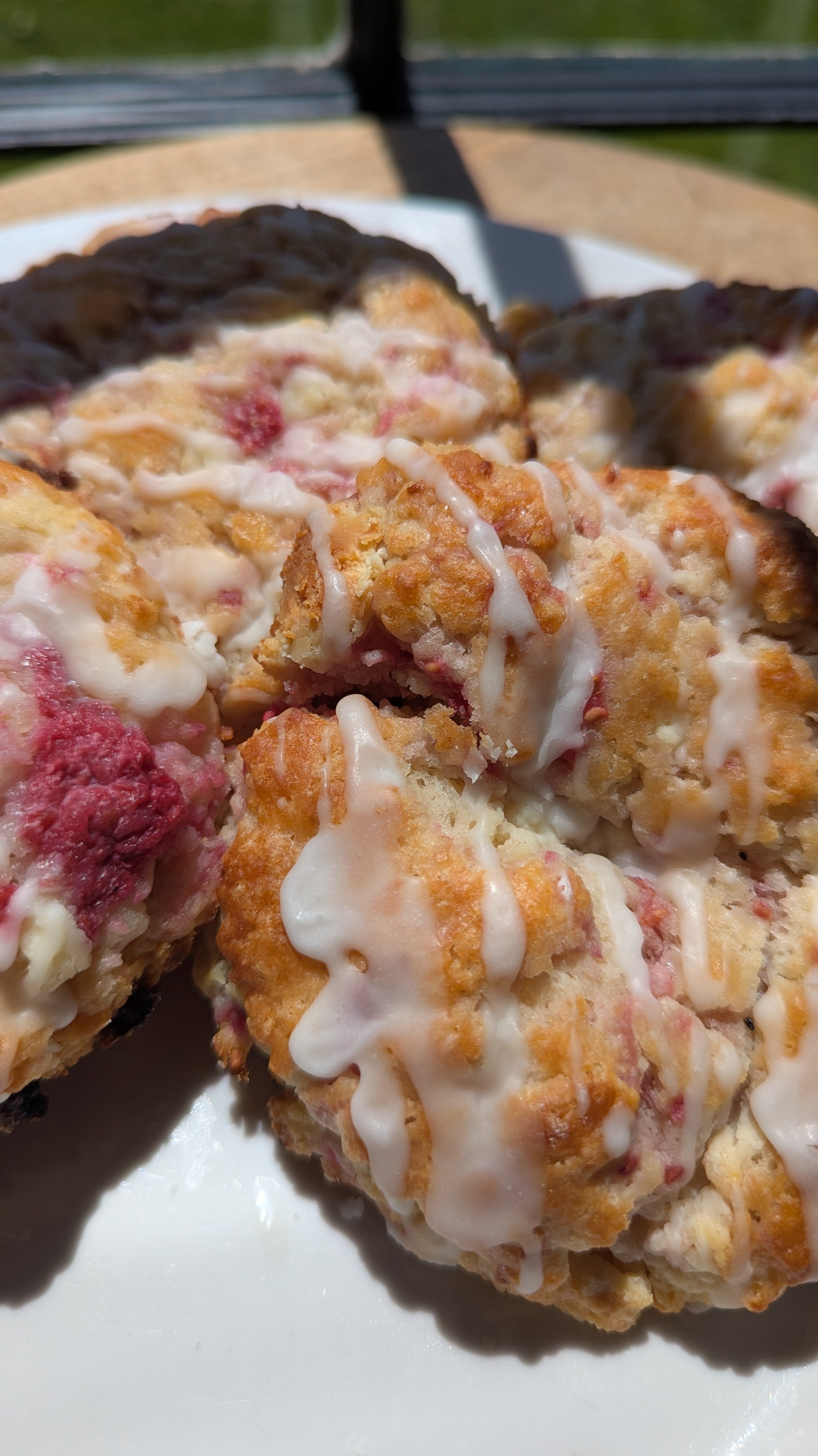 Raspberry White Chocolate Scones
