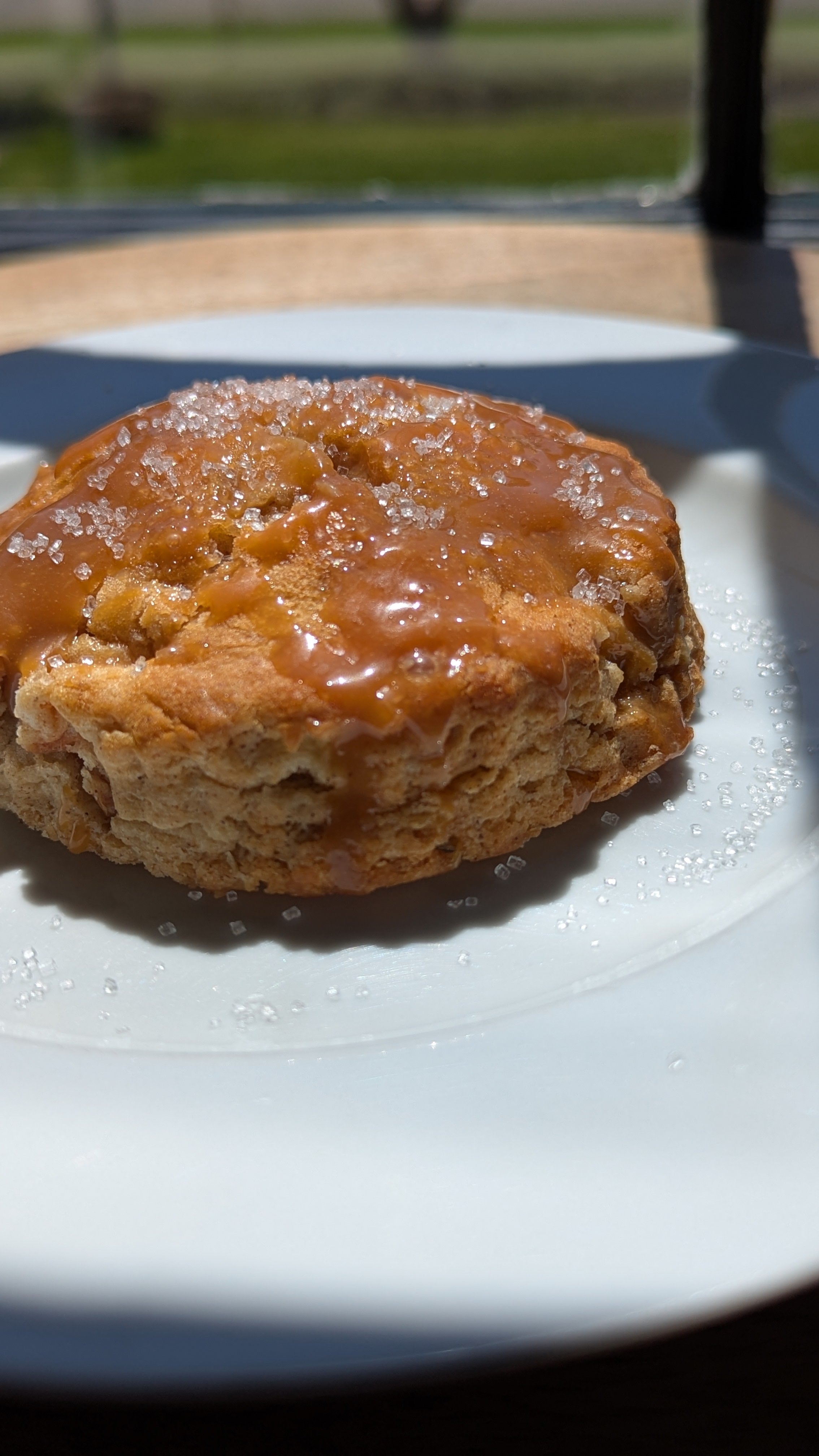Apple Cinnamon Scone with Carmel Sea Salt