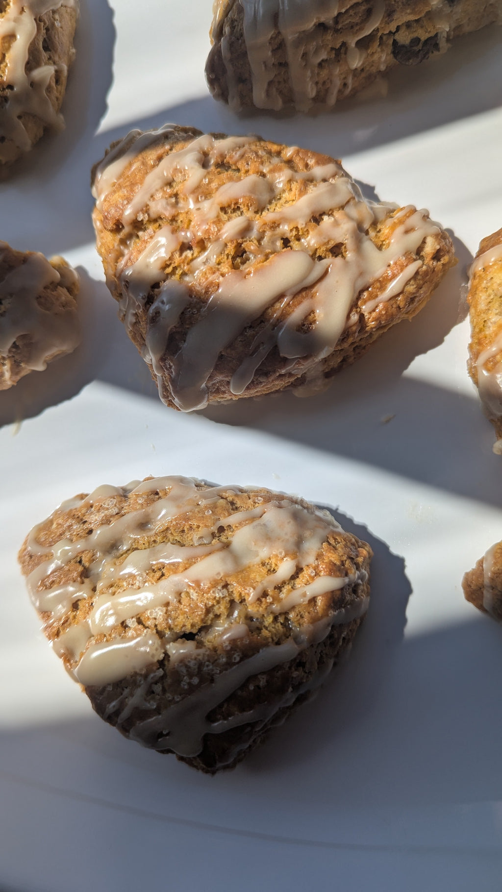 Pumpkin Scones with Maple Glaze